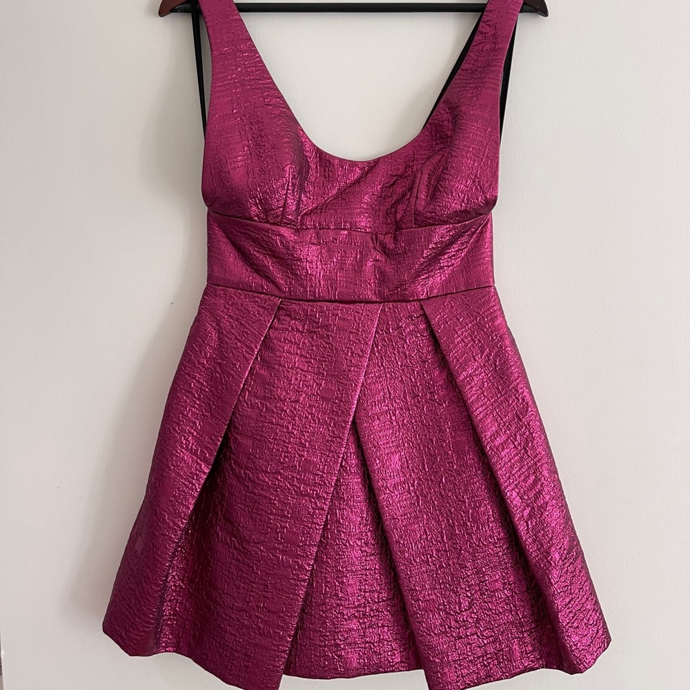 Milly Pink Metallic Mini Dress
